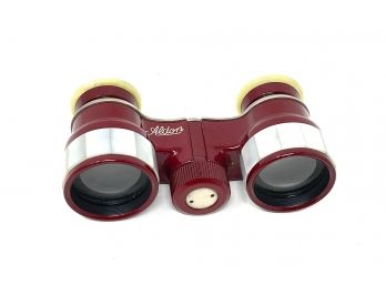 FANTASTIC CONDITION VINTAGE ALDON RED & MOTHER OF PEARL OPERA / THEATER BINOCULARS