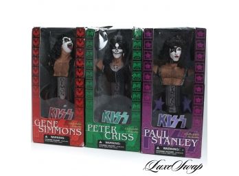 WHO WANTS TO ROCK AND ROLL ALL NIGHT (AND PARTY EVERY DAY?) SET OF 3 KISS / TODD MCFARLANE 2002 STATUETTES