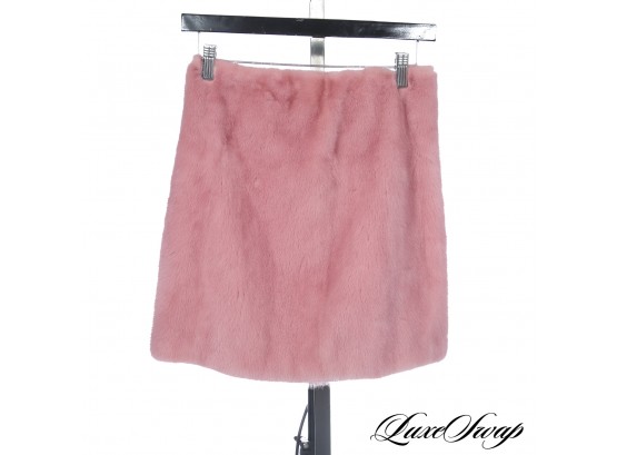 THE CUTEST FREAKING GENUINE MINK FUR BABY PINK SKIRT YOU EVER DID SEE