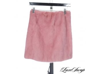 THE CUTEST FREAKING GENUINE MINK FUR BABY PINK SKIRT YOU EVER DID SEE