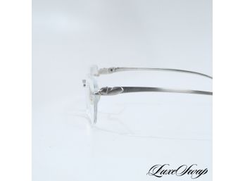INSANITY - AUTHENTIC $2000+ CARTIER PARIS CURRENT SILVER RIMLESS PANTHER ARM GLASSES WITH CASE