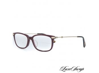AUTHENTIC GUCCI MADE IN ITALY GG 0112/OA SLIM GOLD WIRE ROUGE FRAME AND TORTOISE BACK GG MONOGRAM GLASSES