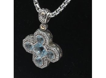 INCREDIBLE HALLMARKED 18K YELLOW GOLD AND .925 STERLING SILVER CLOVER PENDANT WITH POSSIBLE DIAMONDS .58G