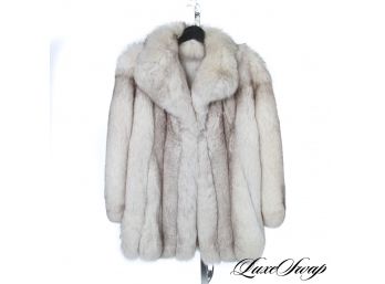 THE STAR OF THE SHOW : A STUNNING , VIRTUALLY LIKE NEW, SOFT, & LIKELY $5,000 CUSTOM WHITE FOX FUR CHUBBY COAT
