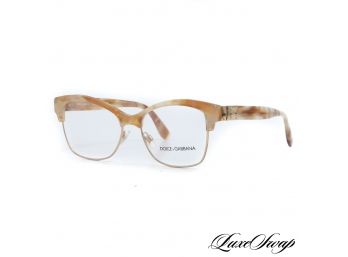 STUNNING! BRAND NEW WITHOUT BOX DOLCE & GABBANA BLONDE HORN EFFECT DG 3272 GLASSES