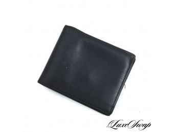 LAST MINUTE HOLIDAY GIFTS! AUTHENTIC GUCCI MADE IN ITALY BLACK LEATHER MENS BIFOLD WALLET