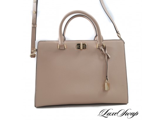 BRAND NEW WITHTAGS AUTHENTIC MICHAEL KORS $328 OYSTER LEATHER RIGID SATCHEL TOTE BAG WITH STRAP