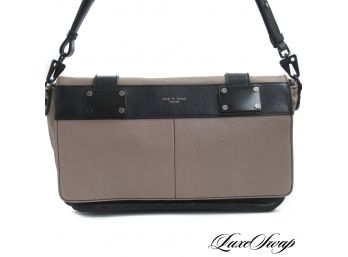 AUTHENTIC RAG & BONE HAND CRAFTED ITALY FAWN LEATHER 'PILOT' CLUTCH BAG WITH CONVERTIBLE STRAP
