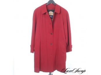 THE RED COATS ARE COMING! THE RED COATS ARE COMING! AUTHENTIC BURBERRY LONDON RUBY RED UNSTRUCTURED COAT 10