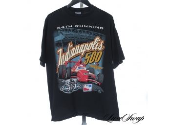 VINTAGE INDIANAPOLIS 500 84TH RUNNING OFFICIALLY LICENCED INDY RACING BLACK TEE SHIRT XL