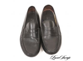 WILDLY EXPENSIVE RALPH LAUREN PURPLE LABEL BLACK LEATHER MENS MOCCASIN LOAFERS 11.5