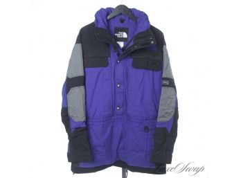 READY FOR THE FREEZE? AUTHENTIC THE NORTH FACE EXTREME GEAR BLACKSILVER PURPLE HOODED PARKA COAT L #3