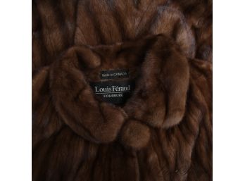 THE STAR OF THE SHOW : LOUIS FERAUD FOURRURE MADE IN CANADA GENUINE MINK FUR FLOOR LENGTH COAT - NEAR MINT!