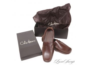 BRAND NEW IN BOX COLE HAAN WOMENS SHELBY II BROWN CALF LEATHER DRIVING LOAFERS 10