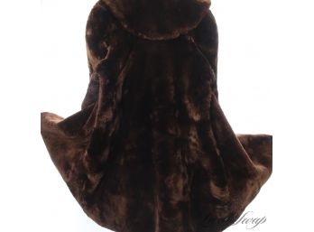WHAT A PIECE : VINTAGE NELSON RICH DEEP PILE CHESTNUT LAMBSKIN SHEARLING UNSTRUCTURED LONG COAT