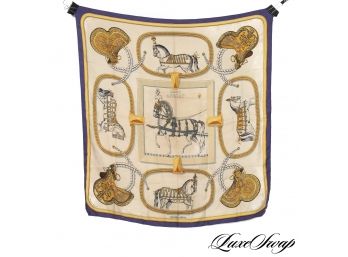 AUTHENTIC HERMES MADE IN FRANCE 'GRAND APPARAT' SILK CARRE SCARF