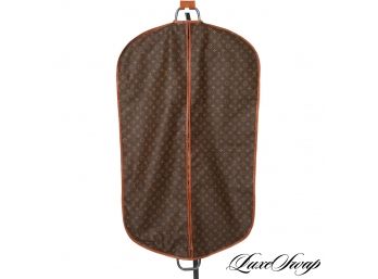 VINTAGE IN THE STYLE OF LOUIS VUITTON BROWN MONOGRAM CANVAS GARMENT BAG