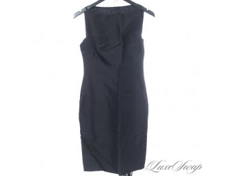 SEXIEST ONE IN THE ROOM GUARANTEED : GUCCI BLACK FITTED LIGHTWEIGHT TWILL SILKY VIXEN DRESS - READ