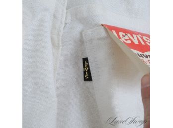 WHAT?! DEADSTOCK NWT VINTAGE 1970S LEVIS LEVIS STRAUSS BIG E 647 WHITE NUVOS MENS JEANS 32