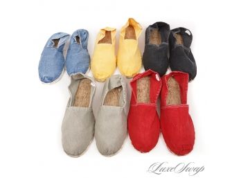 YOU GOT FIVE ON IT : LOT OF 5 BRAND NEW RORO ECOLOGICO NATURAL PIQUE AND JUTE ESPADRILLES 44/45
