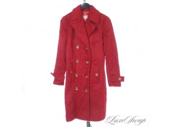 BRAND NEW WITHOUT TAGS MICHAEL KORS CINNAMON SHAGGY ALPACA LONG DOUBLE BREASTED COAT