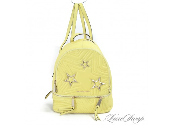 BRAND NEW WITHOUT TAGS AUTHENTIC MICHAEL KORS CITRUS NAPPA LEATHER STAR EMBROIDERED MINI BACKPACK
