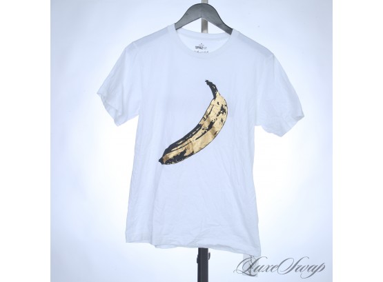 LIKE NEW WITHOUT TAGS MENS SPRZ NY ARTISTS SERIES ANDY WARHOL GOLD BANANA WHITE TEE SHIRT M