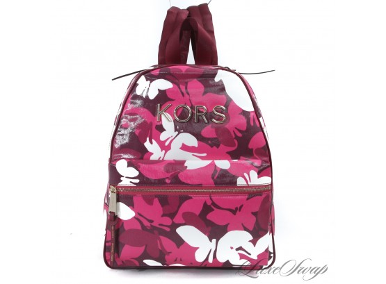BRAND NEW WITHOUT TAGS AUTHENTIC MICHAEL KORS PINK MAGENTA WHITE FLORAL BACKPACK