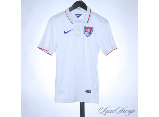 LIKE NEW WITHOUT TAGS NIKE MENS WHITE USA NATIONAL SOCCER JERSEY POLO SHIRT S