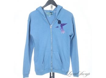 RECENT LIFE NATURE LOVE  FREE CITY LETS GO BLUE FLEECE LINED FULL ZIP HOODIE 2