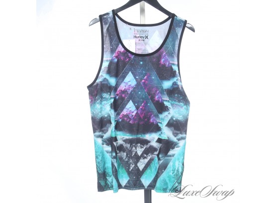 LIKE NEW HURLEY IMAGINERY FOUNDATION PRISMATIC SPACE MOUNTAIN GRAPHIC TANK TOP M