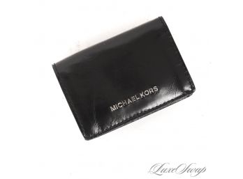 BRAND NEW WITHOUT TAGS AUTHENTIC MICHAEL KORS BLACK LEATHER CARD CASE WALLET