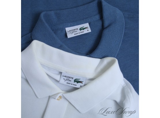 BARBEQUE READY! LOT OF 2 LIKE NEW WITHOUT TAGS AUTHENTIC LACOSTE FOR J. CREW MENS PIQUE POLO SHIRTS 5