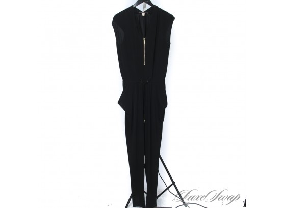 OMG SO CUTE! BRAND NEW WITHOUT TAGS MICHAEL KORS BLACK DRAPED JERSEY ROMPER JUMPSUIT ONESIE S