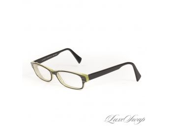 LIKE NEW AND MEGA EXPENSIVE JEAN LAFONT ISSY AND LA MADE IN FRANCE 'SYMBOLE' BLACK HORN EFFECT GLASSES