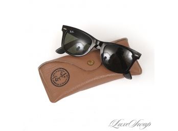 THE GOOD STUFF : AUTHENTIC RAY BAN MADE IN ITALY RB 2140 PIANO BLACK 'WAYFARER' SUNGLASSES