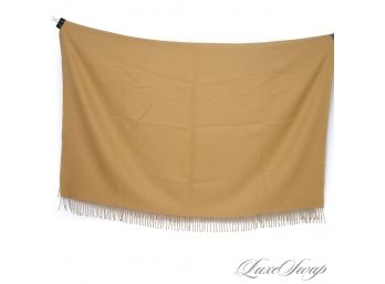 EXTREMELY SOFT AND LIKE NEW ALICIA ADAMS MADE IN PERU 100 BABY ALPACA ANTIQUE GOLD THROW BLANKET -TOP LUXURY!