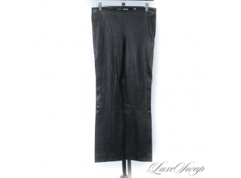 HELLA EXPENSIVE AND LIKE NEW VINCE BLACK PLONGE STRETCH NAPPA LEATHER UNLINED LEGGING PANTS S