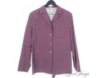 INCREDIBE VIBE FOR SUMMMER : JIL SANDER MADE IN ITALY MAUVE PURPLE UNSTRUCTURED SMOCK JACKET