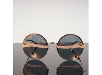 KATE HUDSON IN ALMOST FAMOUS VIBES! BRAND NEW W/TAGS $270 VERSACE MADE IN ITALY ROUND MIRROR LENS SUNGLASSES