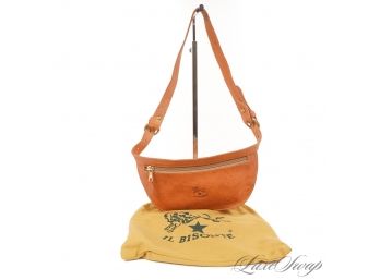 ALL THE COOL KIDS WANT ONE : IL BISONTE NATURAL CAMEL UNLINED LEATHER BELT BAG FANNY PACK WAIST BAG