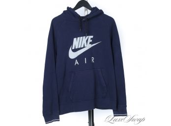 I MEAN, YOU KIND OF ALWAYS NEED ONE OF THESE AROUND : NIKE NAVY BLUE 'AIR' HOODIE SWEATSHIRT XL