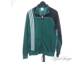 BRAND NEW WITH TAGS ADIDAS MENS JADE GREEN AND BLACK PERFORMANCE FULL ZIP SOCCER JACKET S