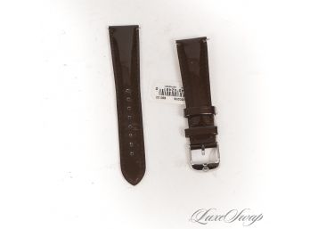 BRAND NEW WITH TAGS MICHELE MADE IN FRANCE ESPRESSO SPARKLE INFUSED 20MM REPLACEMENT WATCH STRAP