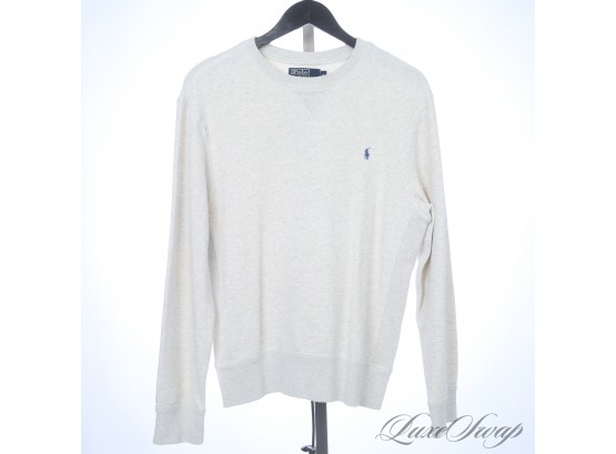 THE ESSENTIALS PACK : LOT OF 2 POLO RALPH LAUREN MENS CREWNECK SWEATSHIRTS IN HEATHER GREY AND EMERALD S / M