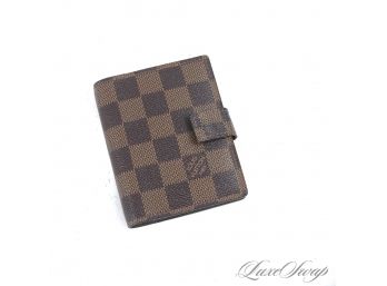GIFT READY : BRAND NEW WITHOUT TAGS AUTHENTIC LOUIS VUITTON DAMIER CANVAS ADDRESS BOOK WITH GOLD PEN