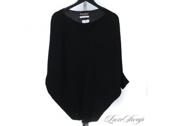 100X CUTER ON THAN IN THE PIC : VELVET 100 CASHMERE BLACK OVERSIZED DOLMAN SLEEVE SWEATER P