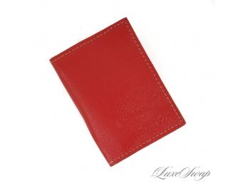 BRAND NEW WITH TAGS CUERO DE COSTA RICA LIPSTICK RED UNLINED CARD CASE WALLET
