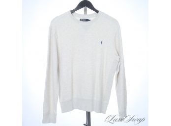 THE ESSENTIALS PACK : LOT OF 2 POLO RALPH LAUREN MENS CREWNECK SWEATSHIRTS IN HEATHER GREY AND EMERALD S / M