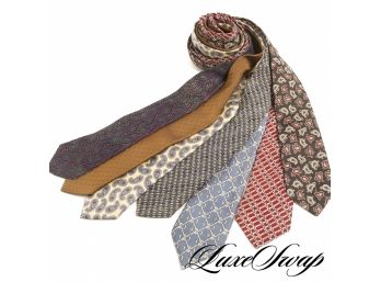 LOT OF APPROXIMATELY 7 MENS SILK NECKTIES INCLUDING HERMES, MISSONI, BROOKS BROTHERS